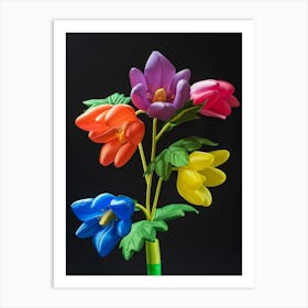 Bright Inflatable Flowers Hellebore 4 Art Print