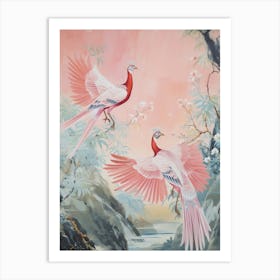 Vintage Japanese Inspired Bird Print Pheasant 4 Art Print