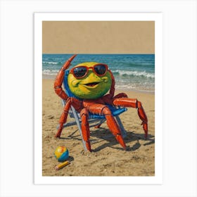 Crab On The Beach 6 Art Print