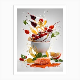 Splashing Food Art Print