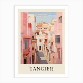 Tangier Morocco 5 Vintage Pink Travel Illustration Poster Art Print