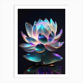 Giant Lotus Holographic 6 Art Print