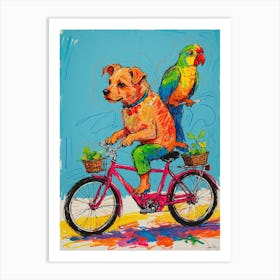 Dog On A Bike Art Print