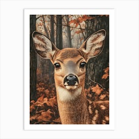 Deer In The Woods 7 Art Print