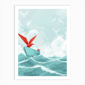 Origami Bird Art Print