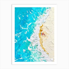 Family Beach Painting Art Print