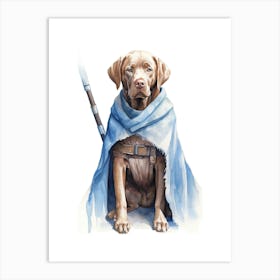 Labrador Retriever Dog As A Jedi 3 Art Print