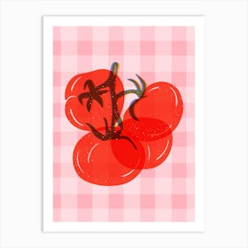 Red Tomatoes On A Table Art Print