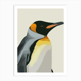 Emperor Penguin Cooper Bay Minimalist Illustration 1 Art Print