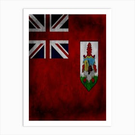 Bermuda Flag Texture Art Print