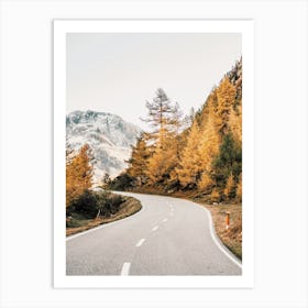 Autumn Mountain Highway Art Print