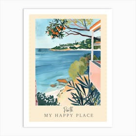 My Happy Place Perth 4 Travel Poster Art Print