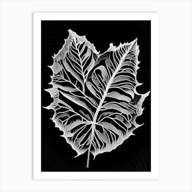 Bitter Leaf Linocut 3 Art Print