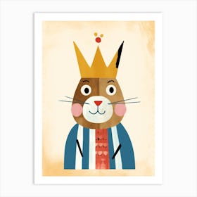 Little Chipmunk 2 Wearing A Crown Art Print