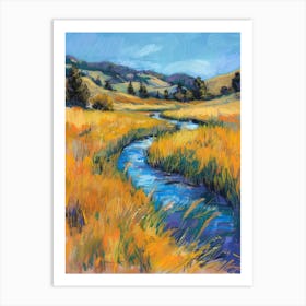 Stream In The Meadow 1 Art Print