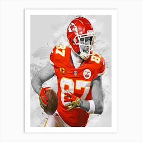 Travis Kelce Kansas City Chiefs Art Print