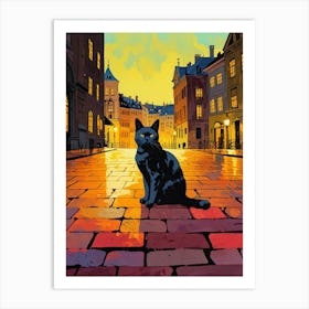 Cat In The City Art Print