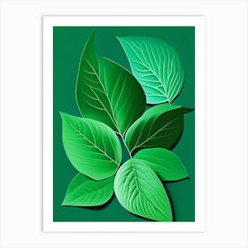 Spearmint Leaf Vibrant Inspired 2 Art Print