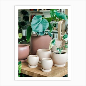 Pots On A Table Art Print