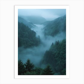 Misty Valley Art Print