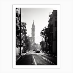 Sanremo, Italy, Black And White Photography 4 Art Print