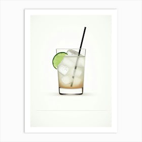 Mid Century Modern Kentucky Mule Floral Infusion Cocktail 3 Art Print