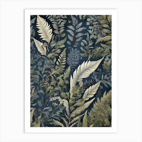 Pattern Poster Blue Star Fern Art Print 0 Art Print