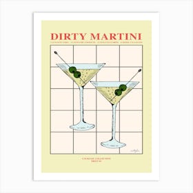 Dirty Martini Cocktail Art Print
