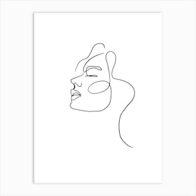 Portrait Of A Woman.Scandinavian wall art 6 Art Print