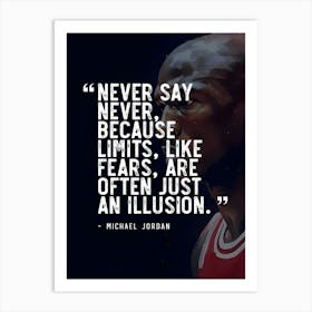 Michael Jordan Inspirational Quote Art Print