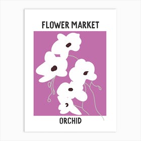 Flower Market Poster Orchid Art Print