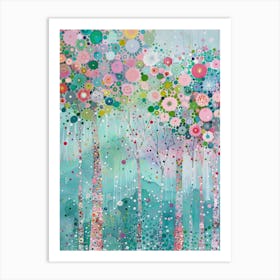 Trees In The Rain 1 Art Print