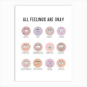 All Feelings Are Okay Art Print