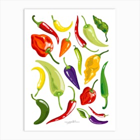 Choice Chillies Art Print