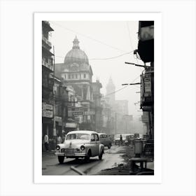 Kolkata, India, Black And White Old Photo 2 Art Print