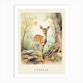 Beatrix Potter Inspired  Animal Watercolour Gazelle 4 Art Print