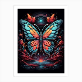 Psychedelic Butterfly Art Print