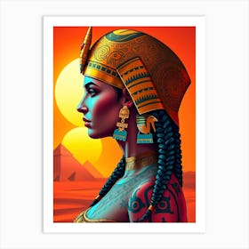 Cleopatra Color Portrait Art Print