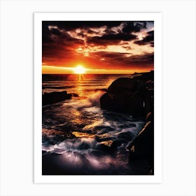 Sunset Over The Ocean 262 Art Print