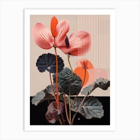 Surreal Florals Cyclamen 3 Flower Painting Art Print