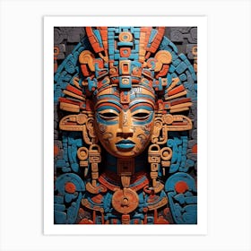 Aztec Mask Art Print