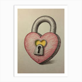 Heart Lock 6 Art Print