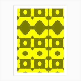 Yellow And Green Abstract Art Print