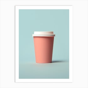 Coffee To Go in Pastel Colors Art Print