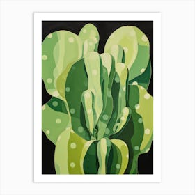 Modern Abstract Cactus Painting Devils Tongue Cactus 2 Art Print