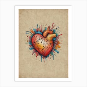 Heart Of Music 5 Art Print