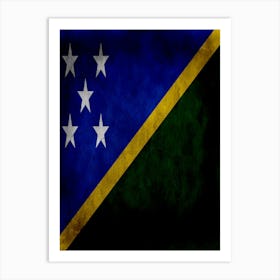 Solomon Islands Flag Texture Art Print