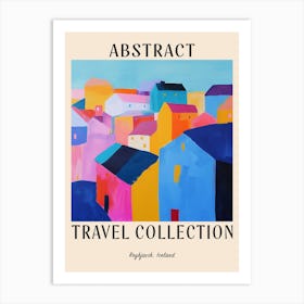 Abstract Travel Collection Poster Reykjavik Iceland 5 Art Print