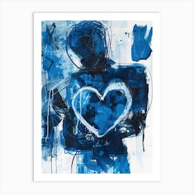 Blue Heart Art Print