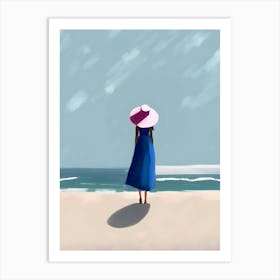 Woman On The Beach Art Print